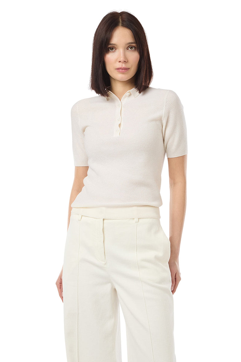 SHORT-SLEEVE KNITTED POLO SHIRT