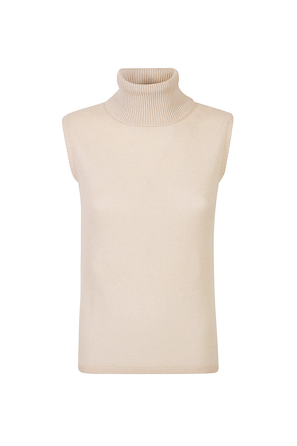 SLEEVELESS GAUZE SWEATER