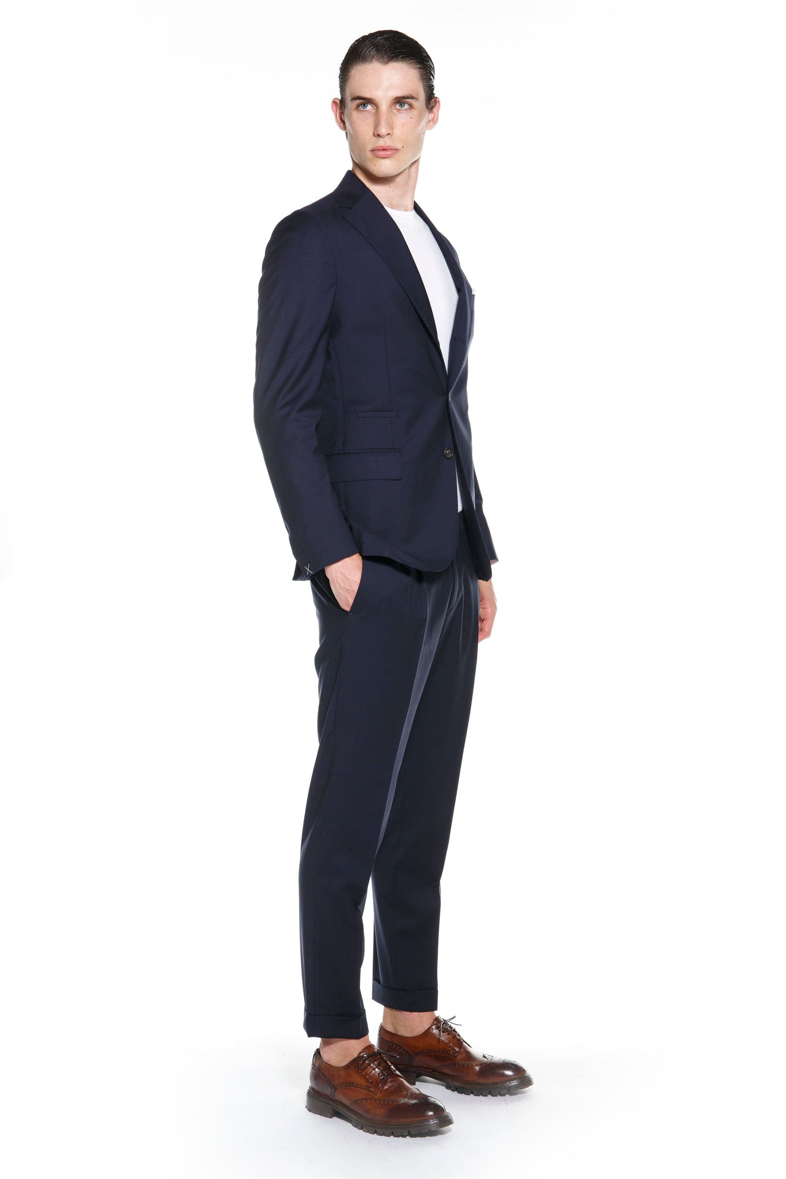 ［ゆう］Text SingleBreasted Coat Men's Solid Color Spread Collar Trench Coat Classic Single